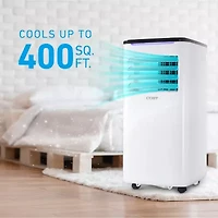 Coby Portable 3-in-1 9,000 BTU AC, Dehumidifier & Fan for 400 Sq. Ft. with Remote Control and Timer