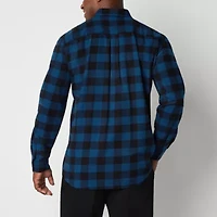 St. John's Bay Mens Long Sleeve Classic Fit Big and Tall Flannel Shirt