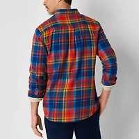 St. John's Bay Mens Long Sleeve Classic Fit Flannel Shirt