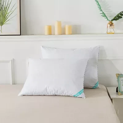 Waverly 300 Thread Count Cotton White Duck Down Pillow