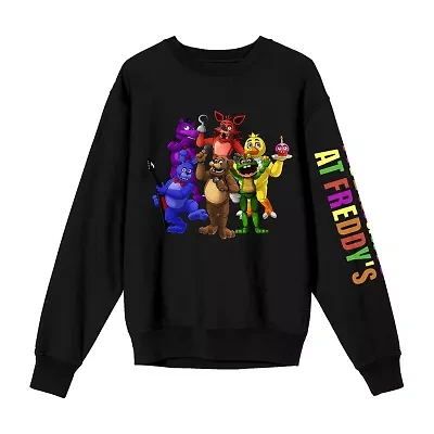 Womens Juniors Crew Neck Long Sleeve Sweatshirt