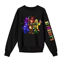 Womens Juniors Crew Neck Long Sleeve Sweatshirt