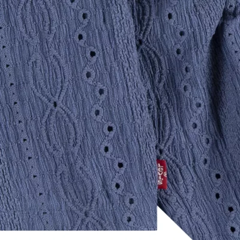 Levi's Big Kid Girls Round Neck Long Sleeve Blouse