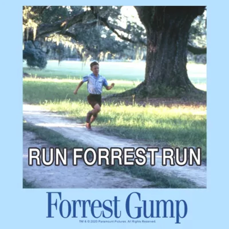 Mens Short Sleeve Forrest Gump Graphic T-Shirt