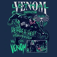 Novelty Mens Crew Neck Short Sleeve Regular Fit Venom Graphic T-Shirt