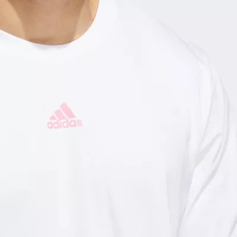adidas Mens Crew Neck Long Sleeve Regular Fit Graphic T-Shirt