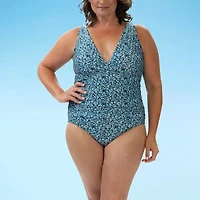 Dolfin Aquashape Surplice Wrap Womens One Piece Swimsuit