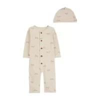 Carter's Baby Boys Crew Neck Long Sleeve 2-pc. Jumpsuit
