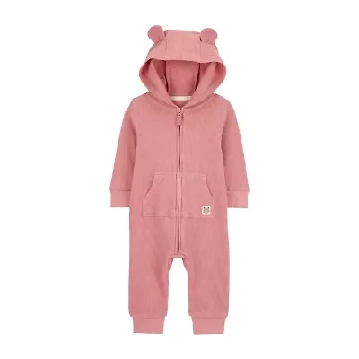 Carter's Baby Girls Hooded Long Sleeve Jumpsuit