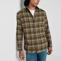 mutual weave Mens Long Sleeve Regular Fit Flannel Shirt