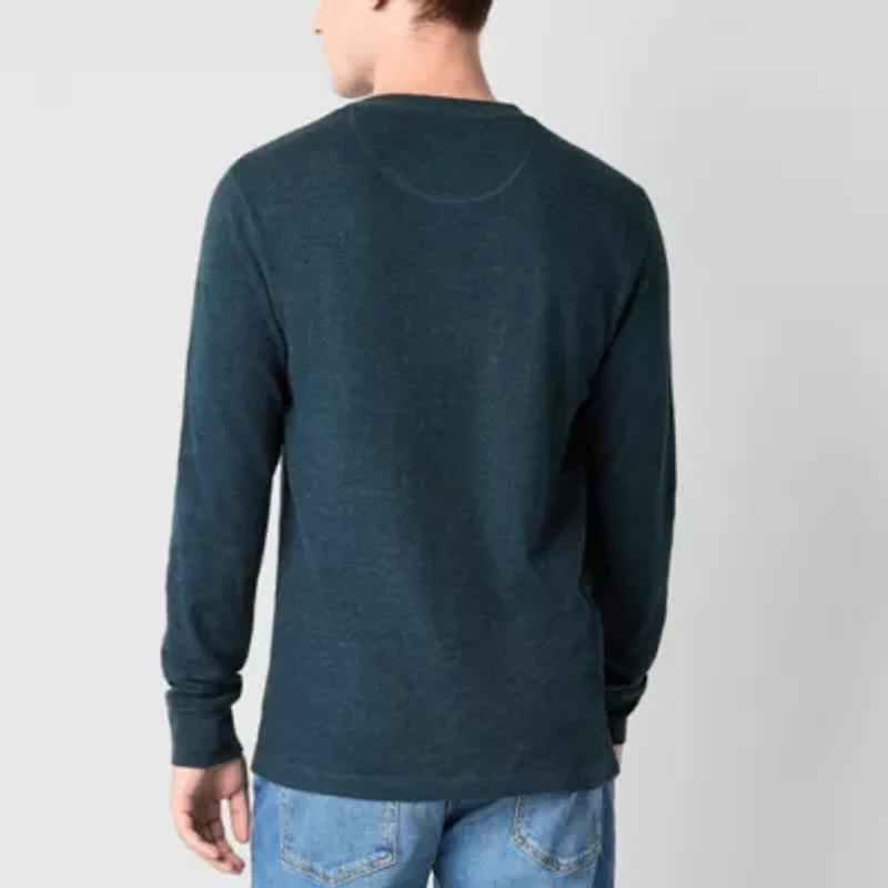 U.S. Polo Assn. Mens Henley Neck Long Sleeve Embroidered Classic Fit Thermal Top