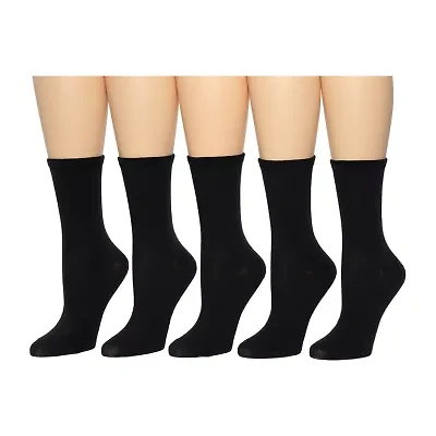 Cuddl Duds Womens 5 Pair Crew Socks