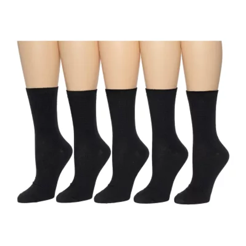 Cuddl Duds Womens 5 Pair Crew Socks