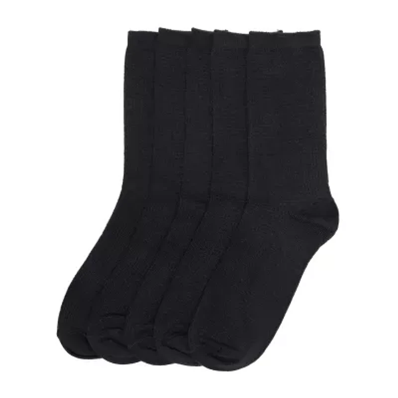 Cuddl Duds Womens 5 Pair Crew Socks