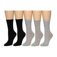 Cuddl Duds Womens 5 Pair Crew Socks