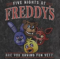 Five Nights At Freddy'S Oversized Tee Womens Crew Neck Short Sleeve Juniors Graphic T-Shirt