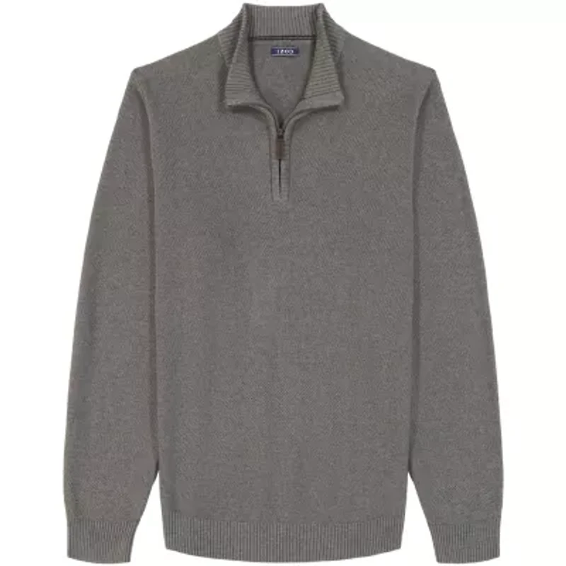 IZOD Honeycomb Mens Long Sleeve Quarter-Zip Pullover Sweater