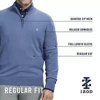 IZOD Honeycomb Mens Long Sleeve Quarter-Zip Pullover Sweater