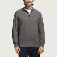 IZOD Honeycomb Mens Long Sleeve Quarter-Zip Pullover Sweater
