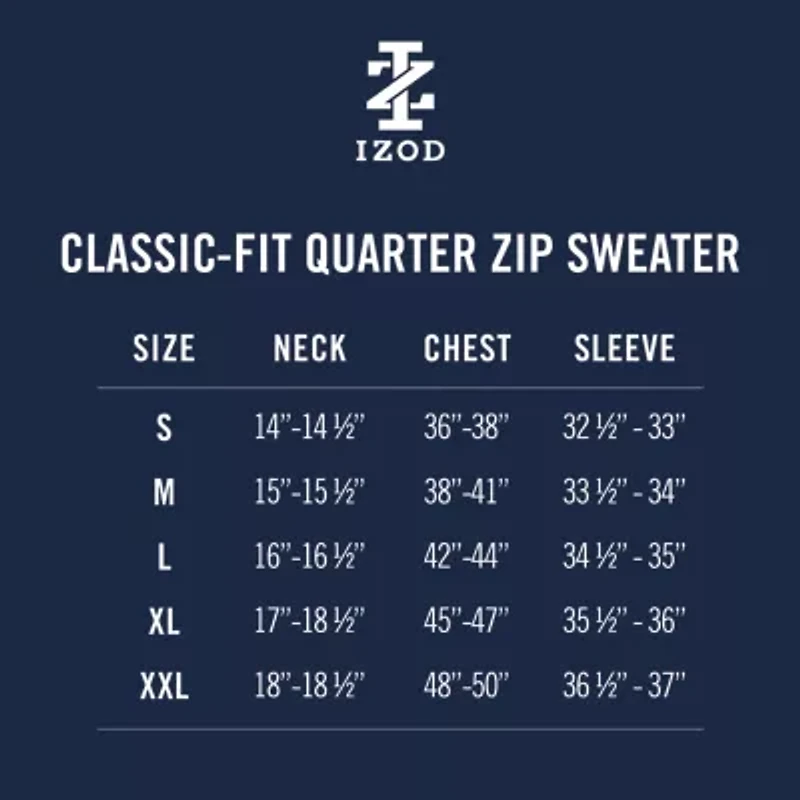 IZOD Honeycomb Mens Long Sleeve Quarter-Zip Pullover Sweater