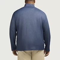 IZOD Feeder Stripe Mens Long Sleeve Big and Tall Quarter-Zip Pullover