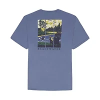 IZOD Saltwater Mens Crew Neck Short Sleeve Classic Fit Big and Tall Graphic T-Shirt