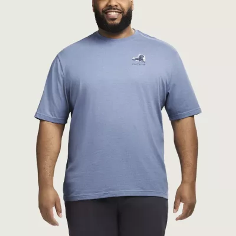 IZOD Saltwater Mens Crew Neck Short Sleeve Classic Fit Big and Tall Graphic T-Shirt