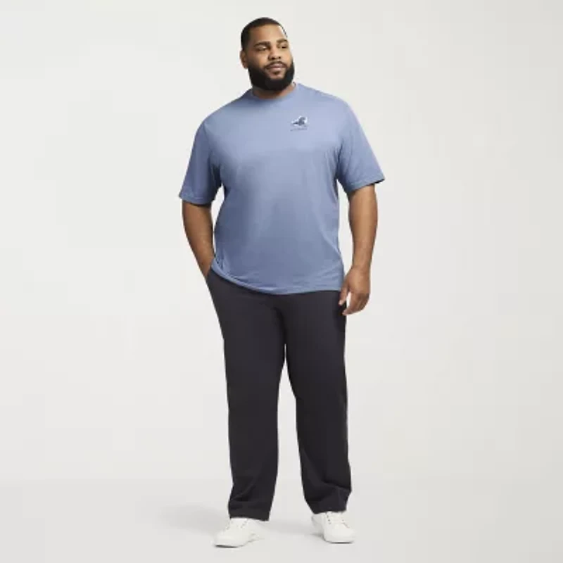 IZOD Saltwater Mens Crew Neck Short Sleeve Classic Fit Big and Tall Graphic T-Shirt