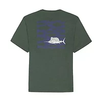 IZOD Saltwater Mens Crew Neck Short Sleeve Classic Fit Big and Tall Graphic T-Shirt