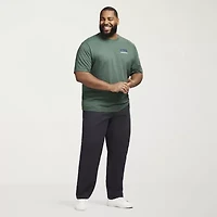 IZOD Saltwater Mens Crew Neck Short Sleeve Classic Fit Big and Tall Graphic T-Shirt