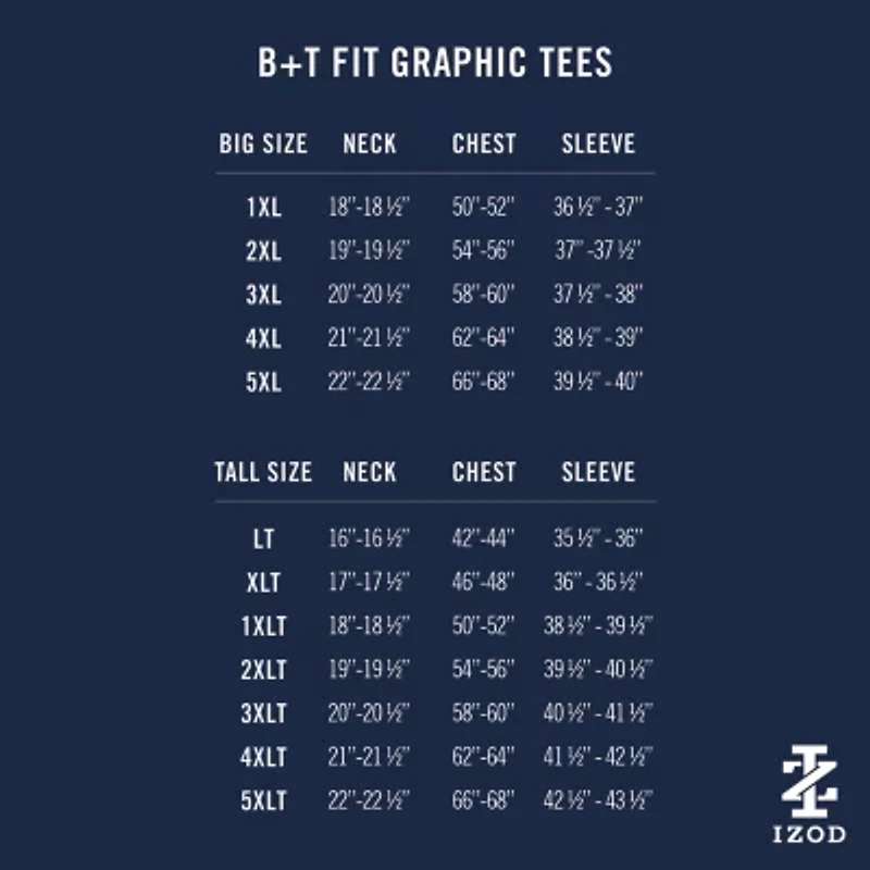 IZOD Saltwater Mens Crew Neck Short Sleeve Classic Fit Big and Tall Graphic T-Shirt