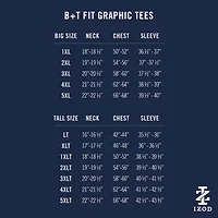 IZOD Saltwater Mens Crew Neck Short Sleeve Classic Fit Big and Tall Graphic T-Shirt