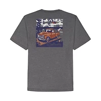 IZOD Saltwater Mens Crew Neck Short Sleeve Classic Fit Big and Tall Graphic T-Shirt