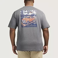 IZOD Saltwater Mens Crew Neck Short Sleeve Classic Fit Big and Tall Graphic T-Shirt