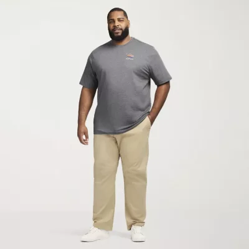 IZOD Saltwater Mens Crew Neck Short Sleeve Classic Fit Big and Tall Graphic T-Shirt