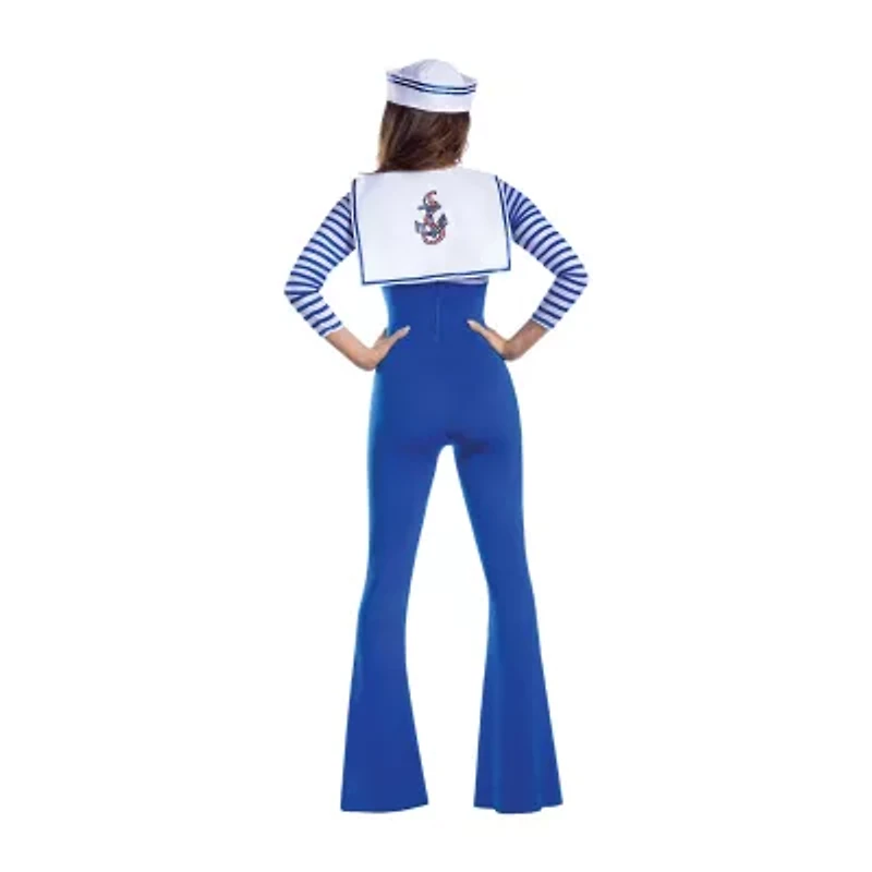 Womens Sailorette Jumpsuit Costume