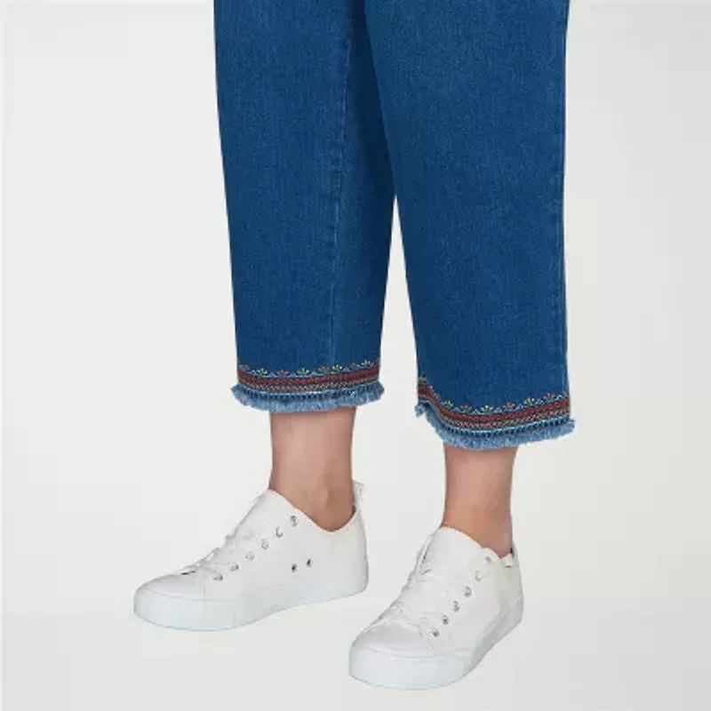 Alfred Dunner El Paso Womens Straight Fit Plus Ankle Pant