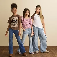 Thereabouts Little & Big Kid Girls Pull On Flare Leg Jean