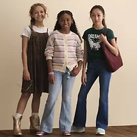 Thereabouts Little & Big Kid Girls Pintuck Flare Leg Jean