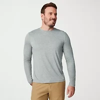 Free Country Mens Crew Neck Long Sleeve Classic Fit Graphic T-Shirt
