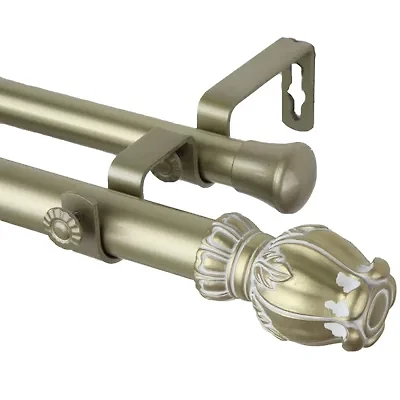 Rod Desyne Regent 1" Adjustable Double Curtain