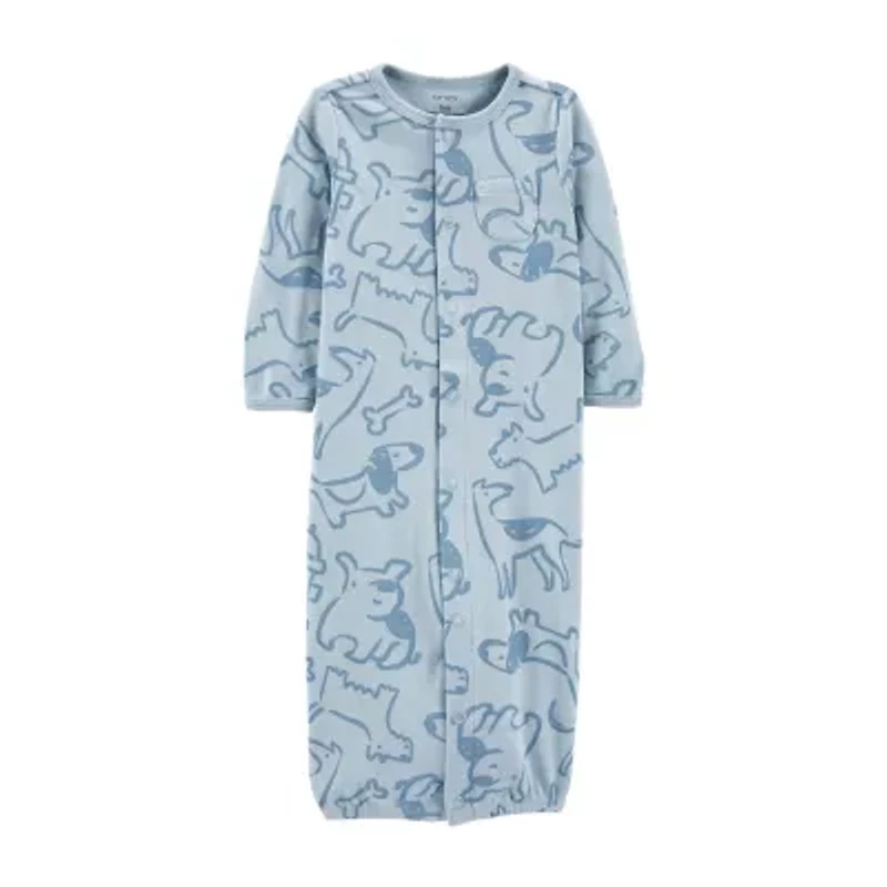 Carter's Baby Boys Rib Crew Neck Long Sleeve 3-pc. Nightgown