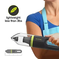 ICONIC Cordless Handheld Vacuum with USB-Charging and Multiple Attachments
