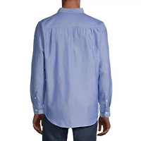 St. John's Bay Performance Oxford Mens Long Sleeve Slim Fit Button-Down Shirt