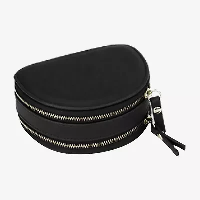 Mele And Co Duo Mini Black Jewelry Travel Case