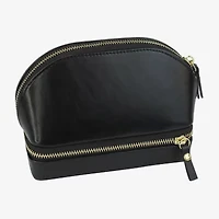 Mele And Co Duo Mirrored Black Jewelry Travel Case