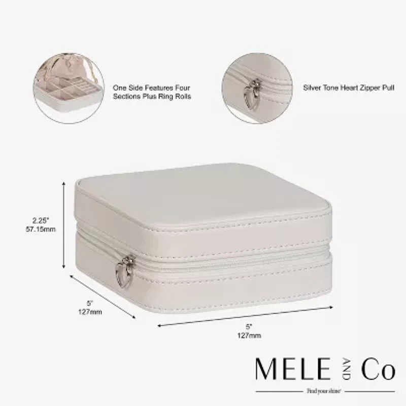 Mele And Co Dana Mirrored Jewelry Travel Case