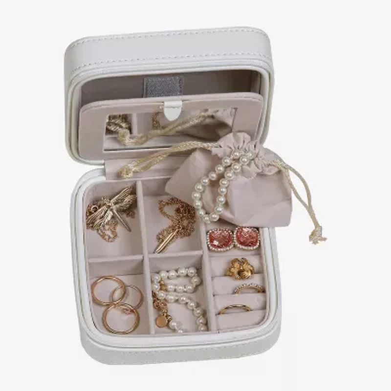 Mele And Co Dana Mirrored Jewelry Travel Case