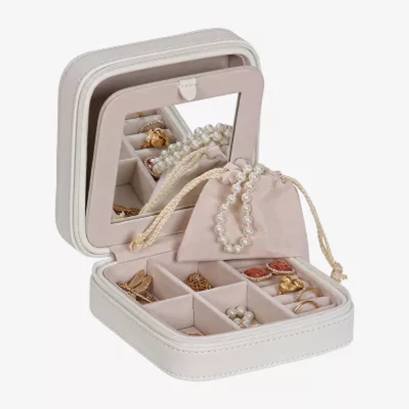 Mele And Co Dana Mirrored Jewelry Travel Case
