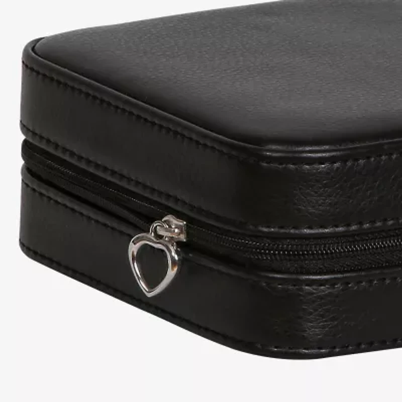 Mele And Co Dana Mirrored Black Jewelry Travel Case